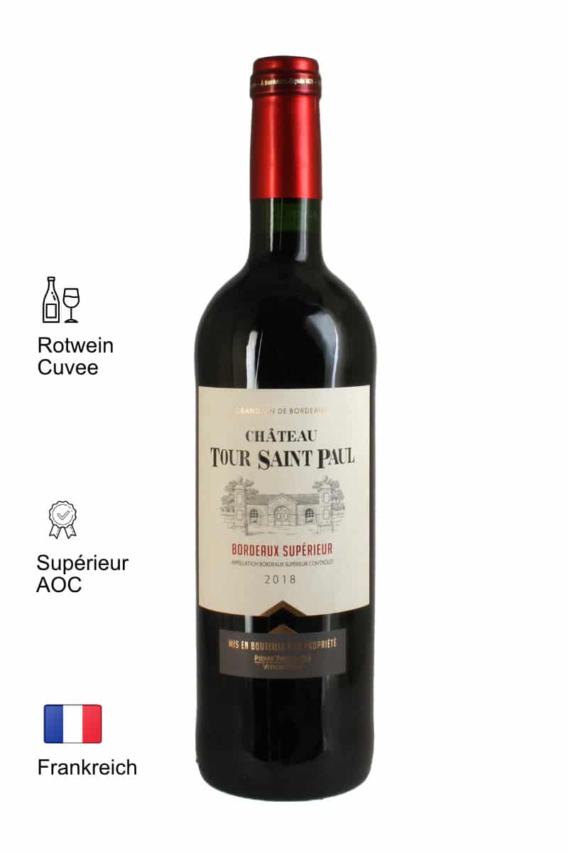 2018 Chateau Tour Saint Paul - Cuvee - Bordeaux Supérieur AOC - Frankreich  Wein & Sekt online kaufen | Weinhaus-Venum.de Weinversand