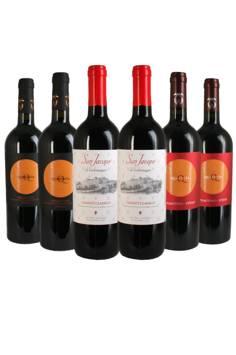 Probierpaket - Weinpaket - trocken - Rotwein - Italien 3 x 2 Flaschen Wein  & Sekt online kaufen | Weinhaus-Venum.de Weinversand
